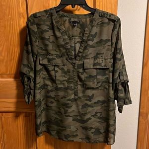 Gap Sheer Camo Top